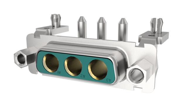 AMPHENOL COMMUNICATIONS SOLUTIONS DAV3W3S500H9KLF Combination Layout D Sub Connector, High Power Series, DA-3W3, Receptacle, 3 Contacts, 3 Power