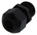 HUBBELL WIRING DEVICES SEC50BA CORD CONNECTOR, STR, NYLON 6.6, NPT 0.5IN, BLACK