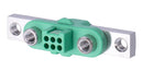 HARWIN G125-2240696F5 Connector Housing, Black / Green, Gecko SL G125, Receptacle, 6 Ways, 1.25 mm
