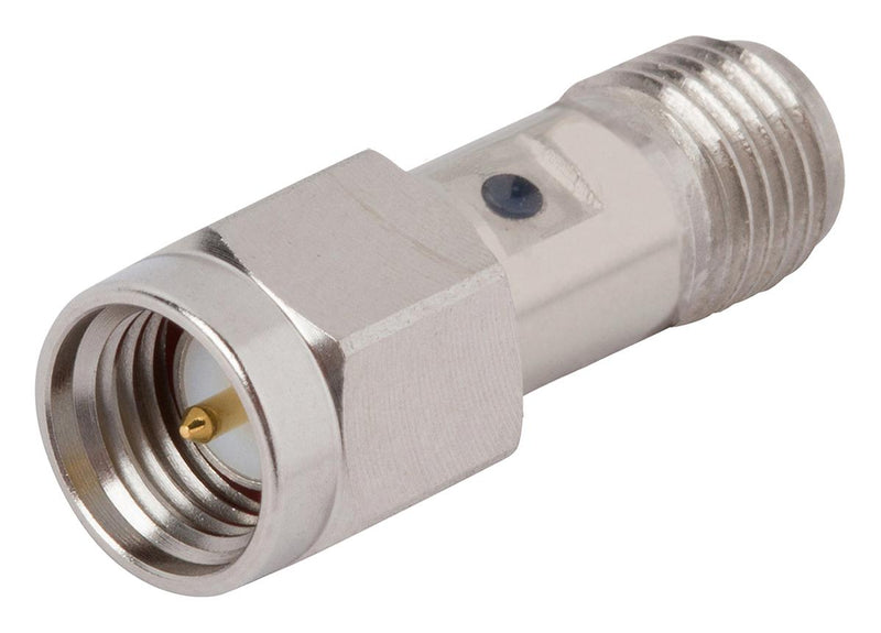 AMPHENOL SV MICROWAVE 1129-6300 RF ADAPTOR, SMA RP PLUG-2.4MM JACK/18GHZ
