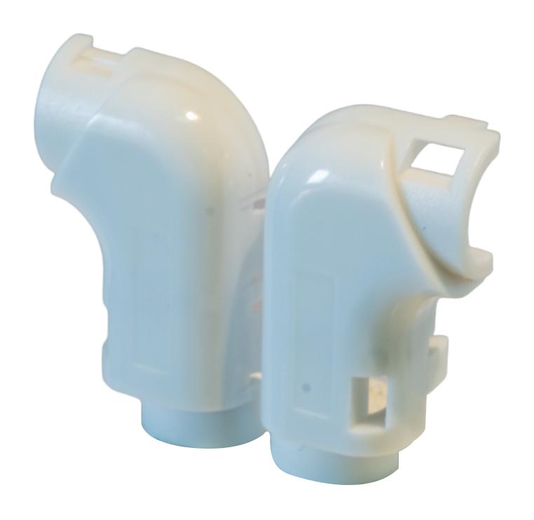 TUK PS90WH Patch Lead Adapter, 90&deg;, White, 6.5mm OD Cat5e, Cat6 or Cat6A Ethernet Cables