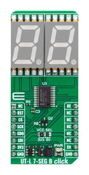 MIKROELEKTRONIKA MIKROE-5824 Add-On Board, 7-Segment LED Display Click Board, 3.3 to 5 V, mikroBUS Connector