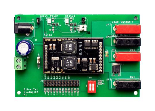 SILVERTEL EVALAG105 Evaluation Board, Ag105, 0.5-12Ah, Miniature Li-Ion/Polymer Battery Charger Controller w/Solar MPPT