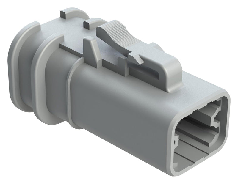 AMPHENOL SINE/TUCHEL ATP06-4S-OMGRY AUTOMOTIVE PLUG HOUSING, 4POS, 25A, GRY