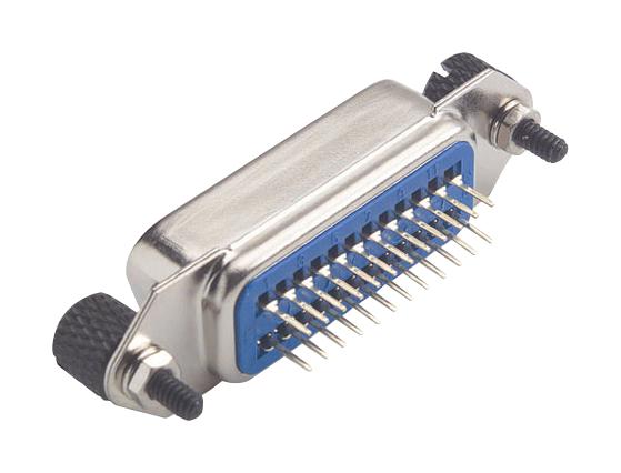 L-COM CIB24SPC I/O Connector, 24 Contacts, Receptacle, IEEE 488 (GPIB), Through Hole Straight, Panel PCB Mount