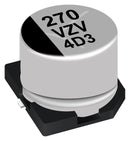 PANASONIC EEHZV1H121P Hybrid Aluminium Electrolytic Capacitor, 120 &micro;F, &plusmn; 20%, 50 V, Radial Can - SMD, 0.014 ohm