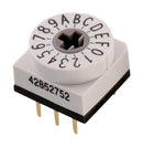 WURTH ELEKTRONIK 428527520916 Rotary Coded Switch, WS-ROTV, Through Hole, 16 Position, 24 VDC, Hexadecimal, 150 mA