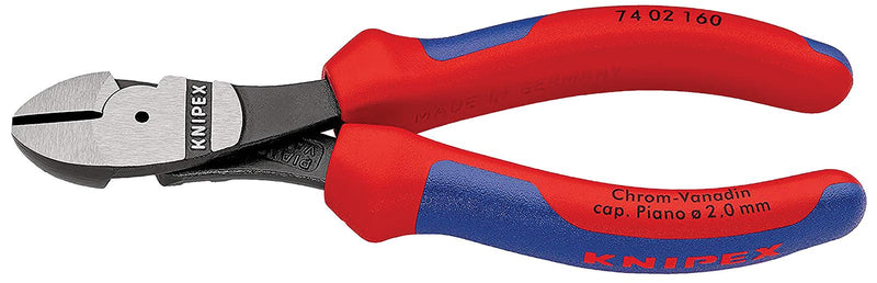 KNIPEX 74 02 160 NIPPER, H/L DIAGONAL CUTTING, 160MM