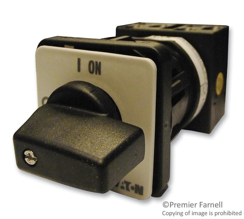 EATON MOELLER T0-2-1/EZ Rotary Switch, 2 Position, 3 Pole, 90 &deg;, 20 A, 690 V