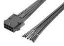 MOLEX 214758-2083 Cable Assembly, Micro-Fit 3.0 Plug to Free End, 8 Ways, 3 mm, 2 Row, 600 mm, 23.6 "