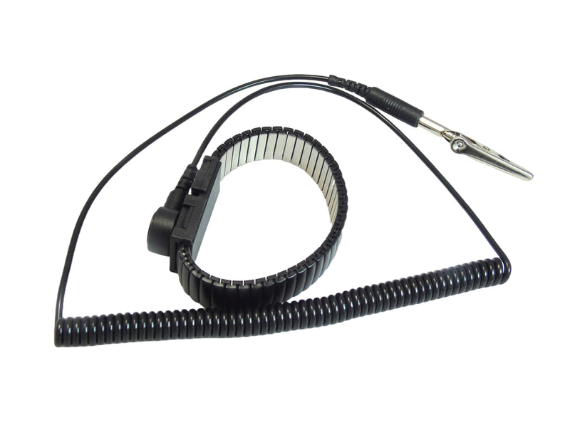 MULTICOMP PRO MP013853 Wrist Wrap, 190mm Circumference Max, Banana Plug, Socket 155mm Length, Adjustable, Black