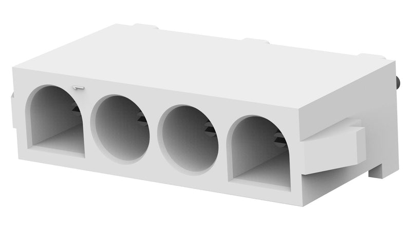 TE CONNECTIVITY 350584-1 Pin Header, UL94V-2, Wire-to-Board, 6.35 mm, 1 Rows, 4 Contacts, Through Hole Straight