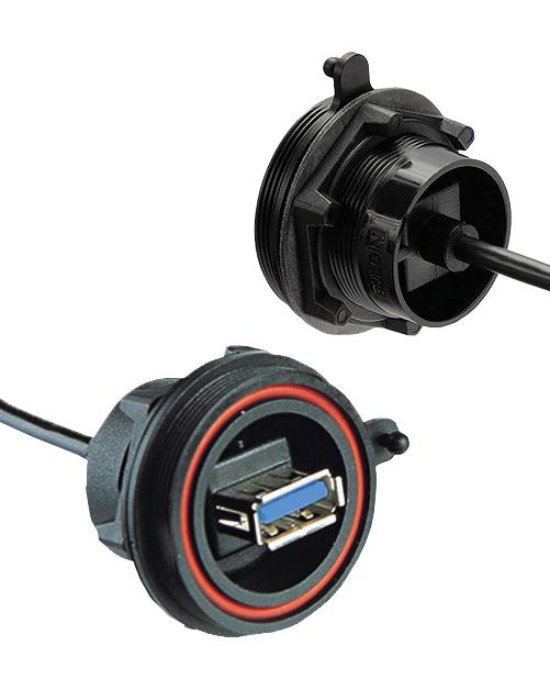 BULGIN LIMITED PX0843/A3. USB CBL, 3.0 SEALED A RCPT-10P HDR,/4.9"