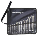 MULTICOMP PRO MP013797 Combination Wrench Set, Chrome Vanadium, 11 Pieces