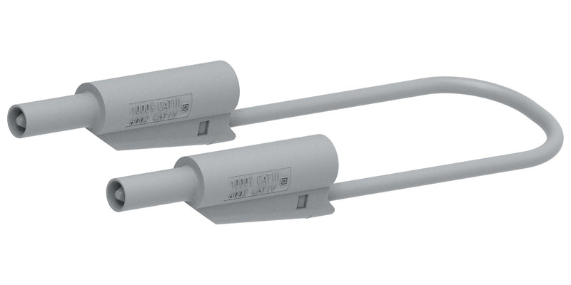 MULTICOMP PRO MP771112 Banana Test Lead, 4mm Banana Plug, Stackable, 4mm Stackable Banana Plug, 2.32 ", 59 mm, Grey