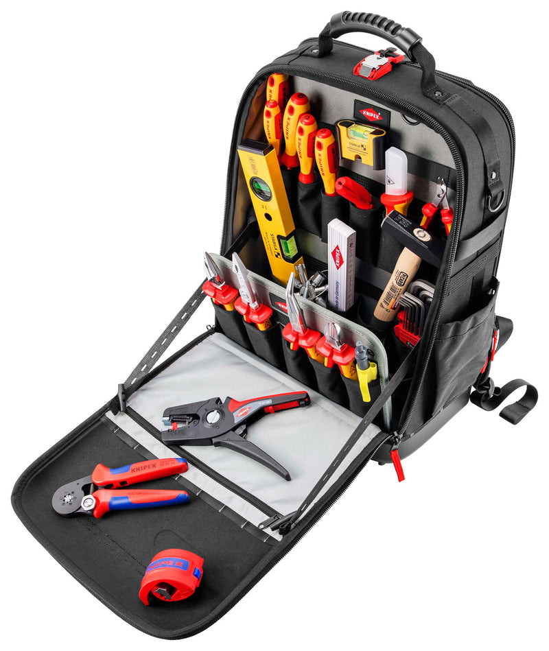 KNIPEX 00 21 50 E Tool Backpack, Modular X18, 340mm W x 530mm D x 210mm H, Synthetic Fibre