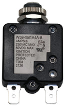 POTTER&BRUMFIELD - TE CONNECTIVITY W58-XB1A4A-8 Thermal Circuit Breaker, Push-to-Reset, W58 Series, 8 A, 1 Pole, 50 V, 250 V, Panel
