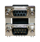 NORCOMP 178-009-313R571 Stacked D Sub Connector, Upper - Receptacle / Lower - Plug, DE, 9 Contacts