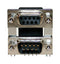 NORCOMP 178-009-313R571 Stacked D Sub Connector, Upper - Receptacle / Lower - Plug, DE, 9 Contacts