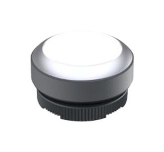 RAFI 1.30.270.021/2200 Switch Actuator, Round Flat, White, RAFI RAFIX 22 FS+ Series 22.3mm Illuminated Pushbutton Switches