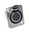 AMPHENOL AUDIO AX5FD XLR Connector, 5 Contacts, Jack, Panel Mount, Tin Plated Contacts, Zinc Alloy Body, AX Series
