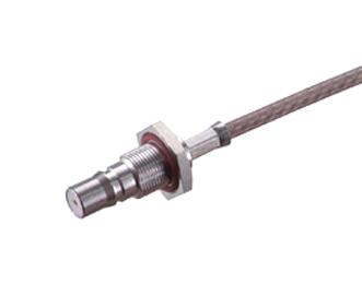 HUBER+SUHNER 24"QMA-50-2-2/133"NE RF / Coaxial Connector, QMA Coaxial, Straight Bulkhead Jack, Solder, 50 ohm