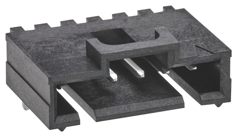 MOLEX 171974-0004 Pin Header, Signal, 2.54 mm, 1 Rows, 4 Contacts, Through Hole Right Angle, SL 171974