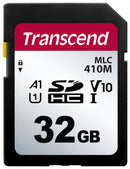 TRANSCEND TS32GSDC410M Flash Memory Card, MLC NAND, SD Card, UHS-1, Class 1, Class 10, 32 GB, 3.6 V, -25 &deg;C, 85 &deg;C