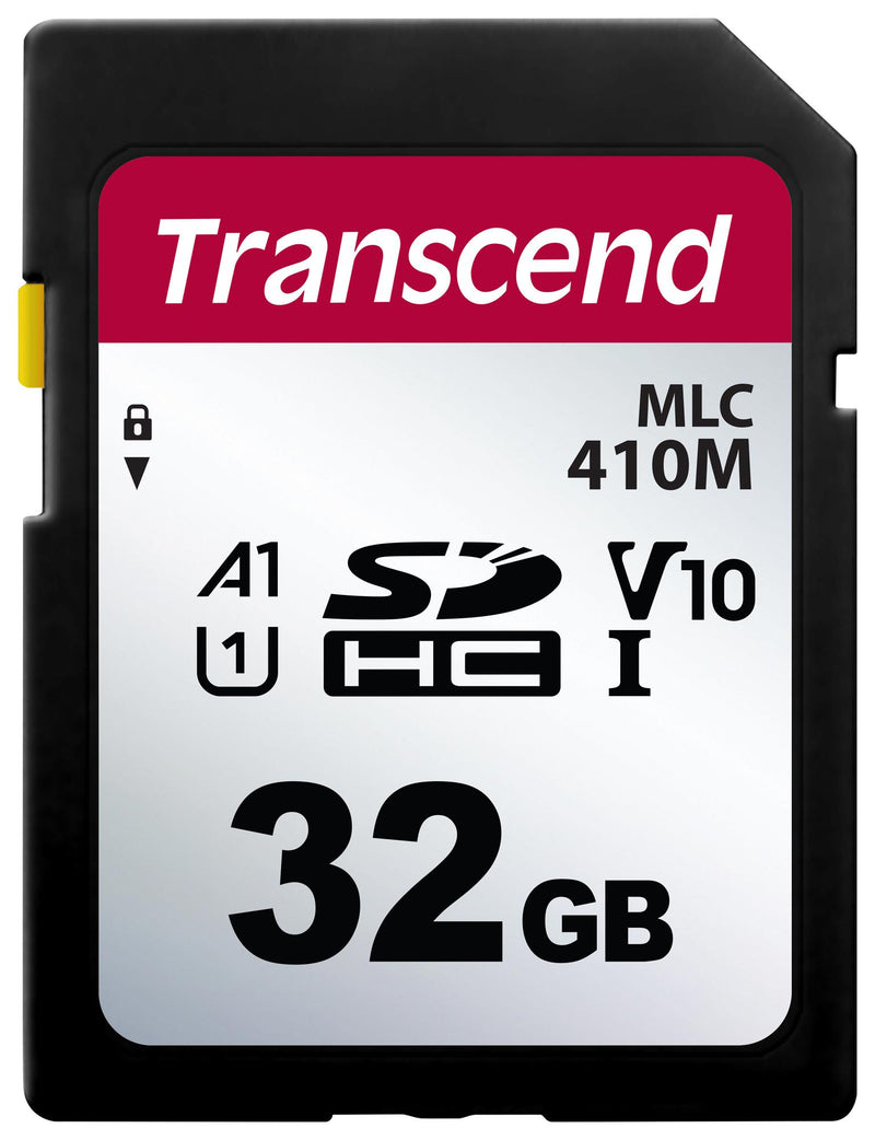 TRANSCEND TS32GSDC410M Flash Memory Card, MLC NAND, SD Card, UHS-1, Class 1, Class 10, 32 GB, 3.6 V, -25 &deg;C, 85 &deg;C
