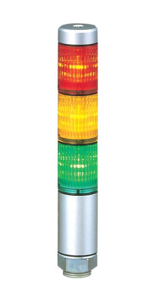 PATLITE MPS-302-RYG Signal Tower, 3 Tier, Amber, Green, Red, Wire Leaded, 24VDC, IP65