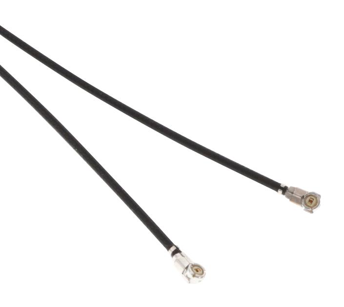 HIROSE / HRS U.FL-2LPHF6-068N2T-A-500 RF / Coaxial Cable Assembly, 90&deg; U.FL Plug to 90&deg; U.FL Plug, 1.13mm, 50 ohm, 19.7 ", 500 mm