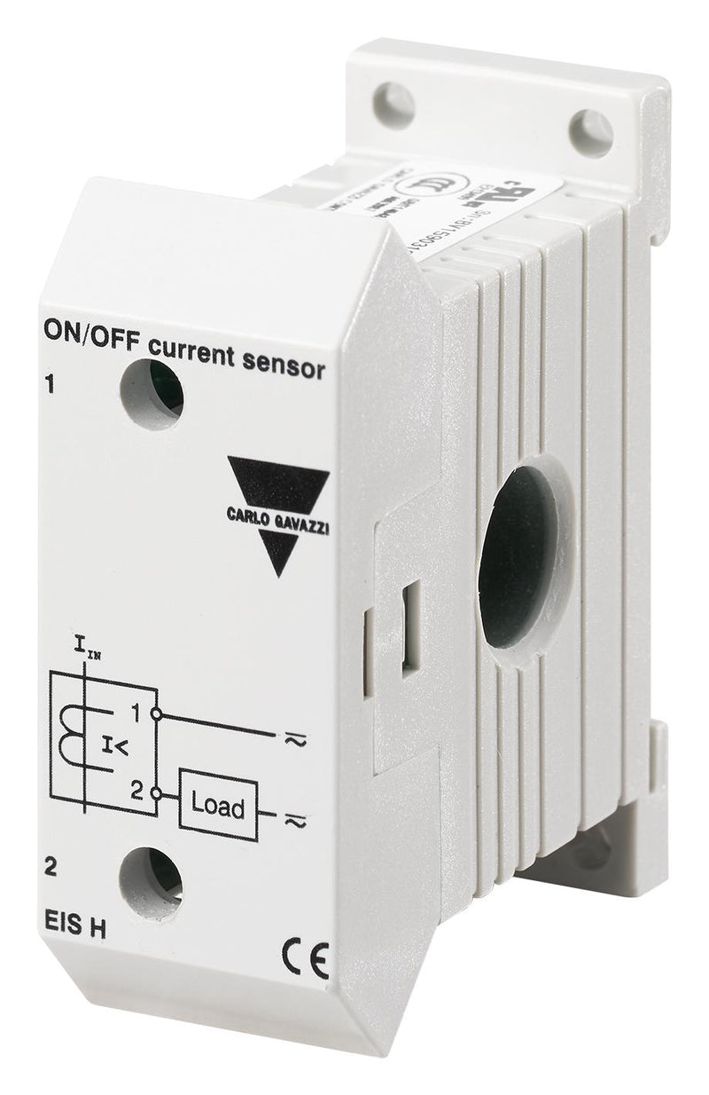 CARLO GAVAZZI EISH200MA024 Current Monitoring Relay, Self Powered, EISH Series, SPST-NO, 1 A, DIN Rail, Panel, 30 V, Screw