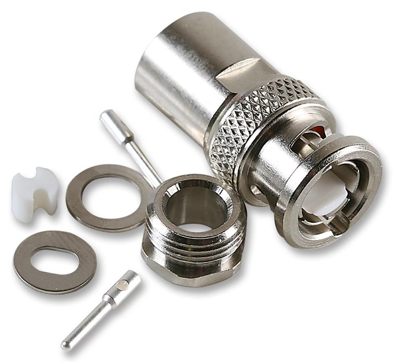 RADIALL R605006000 RF / Coaxial Connector, Coaxial, Straight Plug, Solder, 80 ohm, Brass