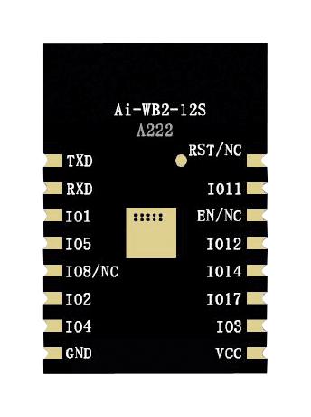 RF SOLUTIONS AI-WB2-12S Wireless LAN Module, 2.4835GHz, ADC/DAC/GPIO/I2C/IR Remote/PWM/PIR/SDIO/SPI/UART, Internet of Things