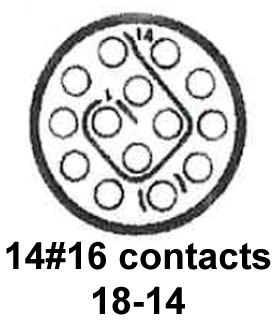 CINCH CONNECTIVITY SOLUTIONS BACC63BV18H14P9H Circular Connector, BACC Series, MIL-DTL-26500 Series, Wall Mount Receptacle, 14 Contacts