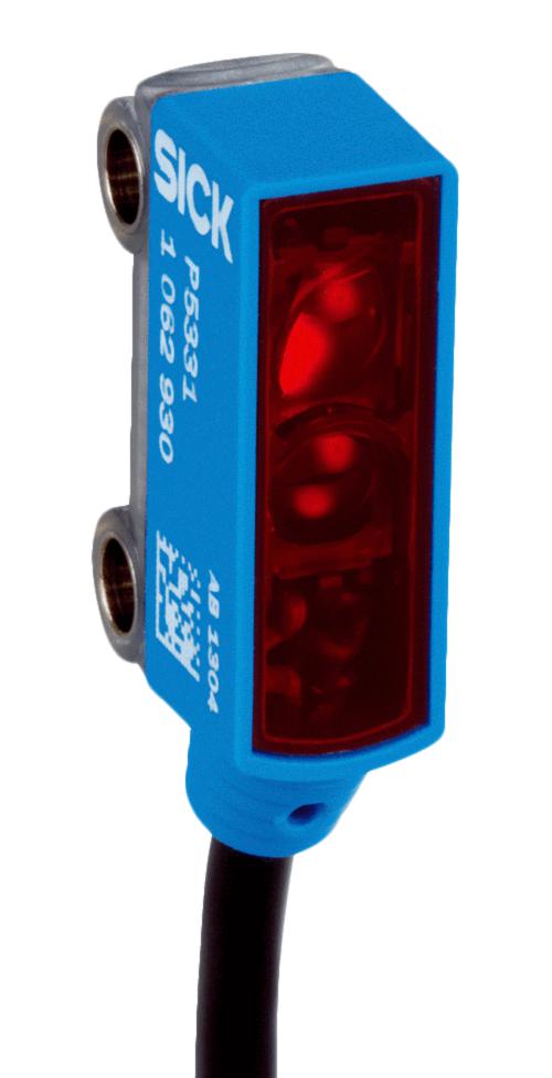 SICK WL2SGC-2P3234A00 Photo Sensor, 1.2 m, PNP, Autocollimation, Retroreflective, 30 VDC, Cable with 4 Pin M8 Connector