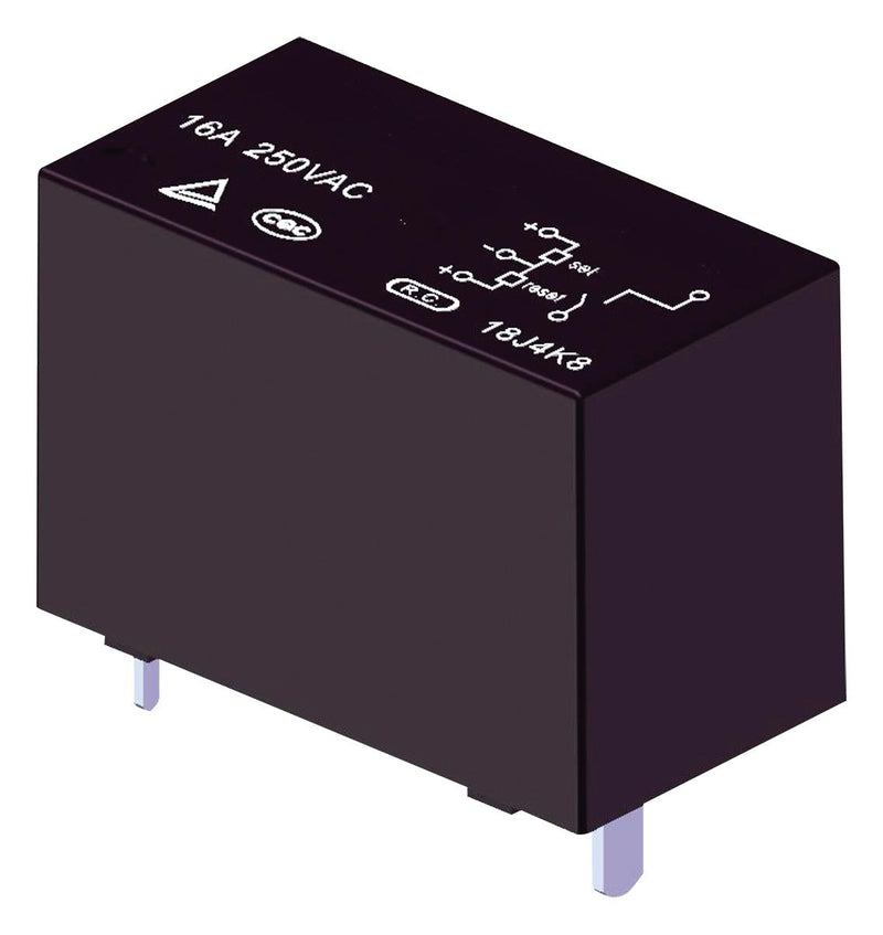 MULTICOMP PRO MPHKE18H-S-DC5V-A-L1 Power Relay, Sealed, SPST-NO, 5 VDC, 20 A, MP Power Relays, Through Hole, Latching Single Coil