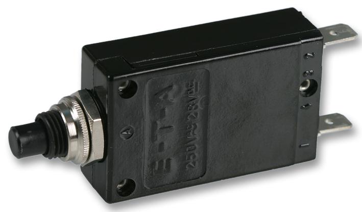 ETA 2-5700-IG1-P10-DD-000040 2.5A 2-5700-IG1-P10-DD-000040 2.5A Thermal Circuit Breaker 5700-02-01 2.5 A 1 Pole 28 VDC 250 VAC Panel