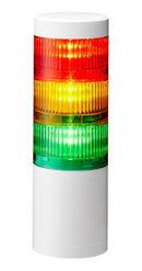 PATLITE LR7-302WJNW-RYG Signal Tower, 3 Tier, Amber/Green/Red, 90 dB, Cable, 4 Tone, 24VDC, IP65/NEMA 4X/NEMA 13, LR7 Series