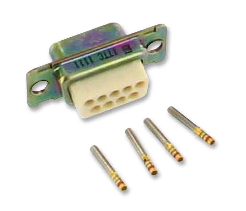 ITT CANNON DEMAM9S CONNECTOR, D SUB, RECEPTACLE, 9 POSITION