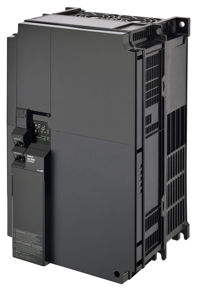 OMRON INDUSTRIAL AUTOMATION 3G3M1-A4185-ECT Variable Speed Drive, 3 Phase, 59 A, 380 to 480 VAC, 30 kW, IP20, M1 Series