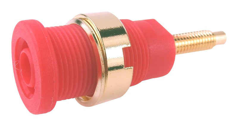 MULTICOMP PRO MP - FCR7358GR Banana Test Connector, Jack, Panel Mount, 32 A, 1 kV, Gold Plated Contacts, Red