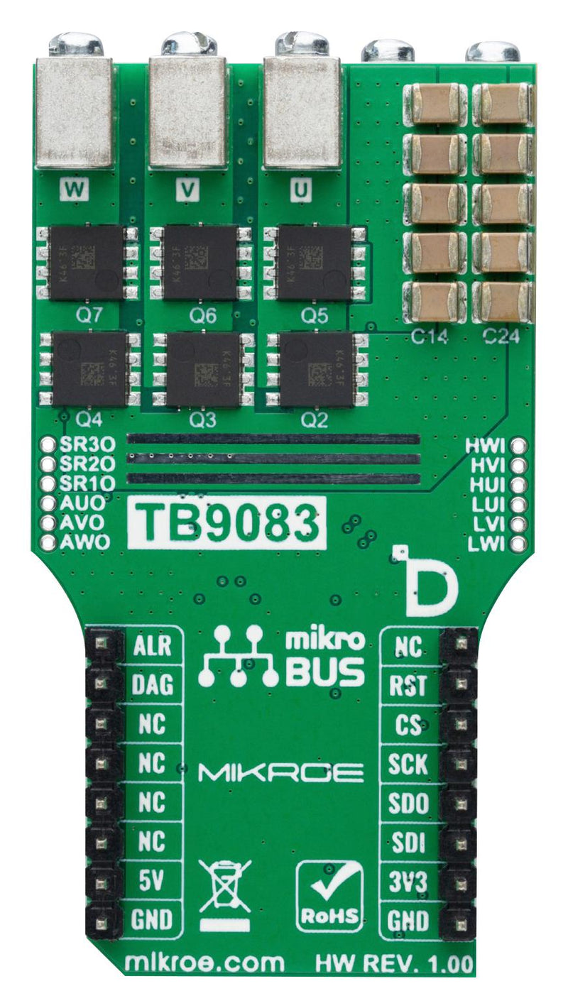 MIKROELEKTRONIKA MIKROE-6337 Add-On Board, Brushless 30 Click, MikroE mikroBUS Compatible Development Boards, 5V