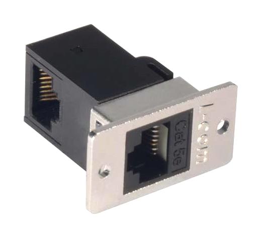 L-COM ECF504-R5E In-Line Adapter, Cat5e, R/A, Adapter, In-Line, RJ45, RJ45