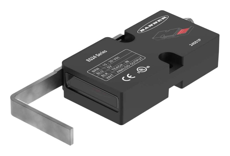 BANNER ENGINEERING EG24-ILVA-Q7 Precision Edge Sensor, 40mm, Current, Polarized Retroreflective, 4 Pin M8 Connector, EG24 Series