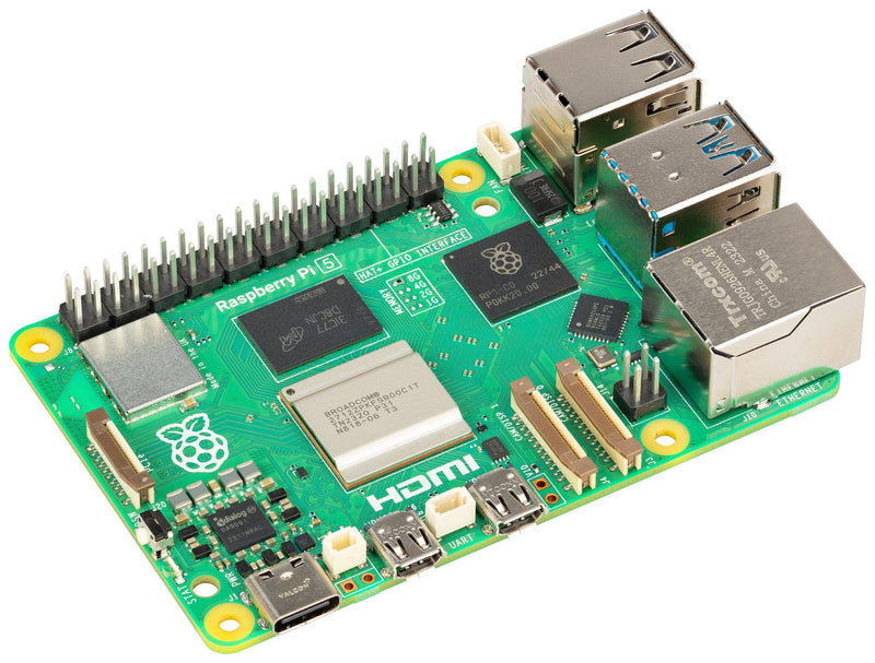 RASPBERRY-PI RPI5-4GB-SINGLE SBC, Raspberry Pi5 4GB, BCM2712, Arm Cortex-A76, 4GB RAM, MicroSD, Wifi, HDMI, Power button GTIN UPC EAN: 5056561803319