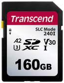 TRANSCEND TS160GSDC240I Flash Memory Card, 3D NAND, SD Card, UHS-1, Class 2, Class 30, V30, 160 GB, 3.6 V, -40 &deg;C, 85 &deg;C