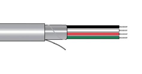 ALPHA WIRE 6300/3 SL005 Multicore Cable, Screened, 3 Core, 24 AWG, 0.23 mm&sup2;, 100 ft, 30 m