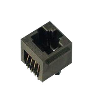 AMPHENOL COMMUNICATIONS SOLUTIONS 90512-003LF Modular Connector, Modular Jack, 1 x 1 (Port), 6P4C, Cat3, Through Hole Mount