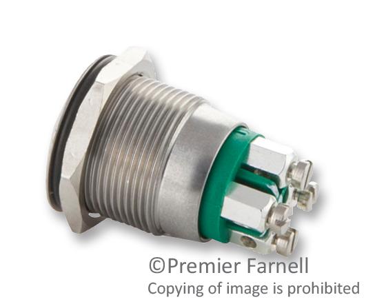 BULGIN LIMITED MPI002/TERM/GN SWITCH, VANDAL RESISTANT, SPST, 50mA